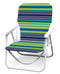 Caribbean Joe Folding Beach Chair, Blue & Green Stripes