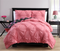TWIN SIZE Better Homes and Gardens Floral Pink Pintuck Reversible Comforter Set