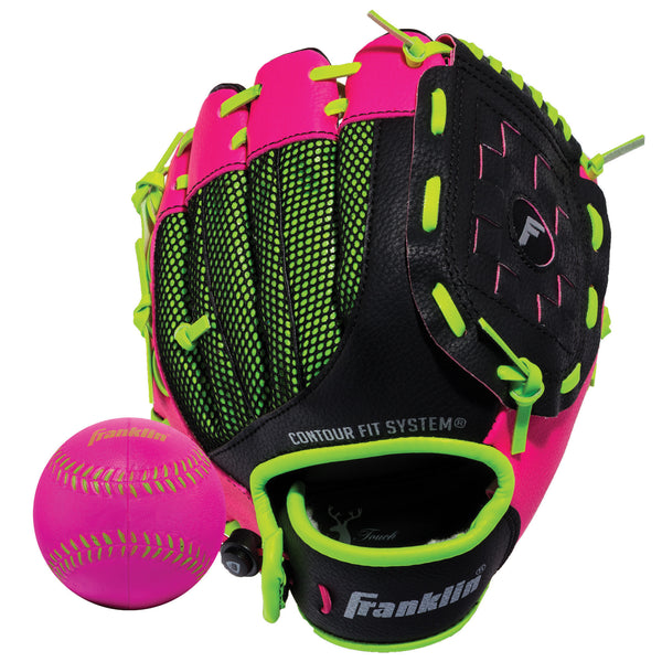 Franklin Sports Neo-Grip Series 9" T-Ball Glove with Ball Set, Right Hand Throw