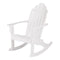 Mainstays Wood Outdoor Adirondack Rocking Chair, White