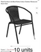 10 PACK Flash Furniture Lila Black Rattan Indoor-Outdoor Restaurant Stack Chair