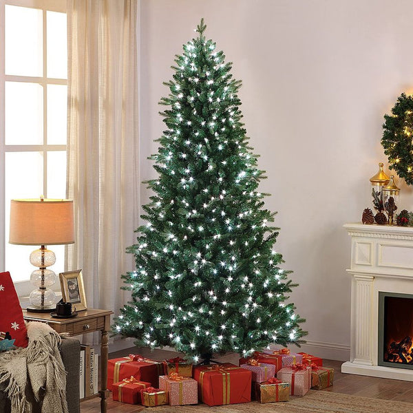 MR CHRISTMAS PRE-LIT 7.5 FT CHRISTMAS TREE 40 LIGHTING OPTIONS ALEXA COMPATIBLE