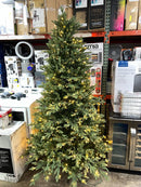 Costco Artificial Christmas Tree, 7.5′ Pre-Lit Tree clear lights and colorful lights