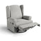 STORKCRAFT Serenity Wingback Upholstered Reclining Glider with USB-360-Degree Swivel Rocker Chair with 2 USB Charging Ports