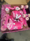 USED Roller Derby LTX500 Girls Adjustable Roller Skates Medium (3-6) Pink Flamingo