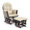 Storkcraft Hoop Nursery Glider and Ottoman, Espresso with Beige