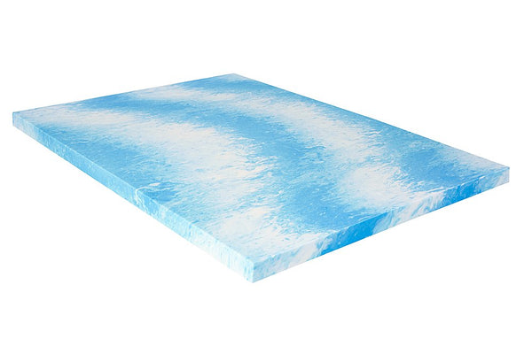 QUEEN Sealy - 3” Gel Memory Foam Mattress Topper with Cover - Blue
