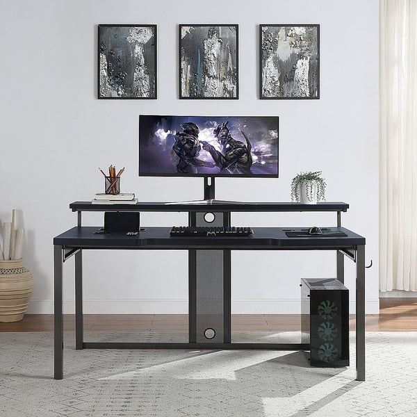 OSP Home Furnishings - Adaptor 63" Gaming Desk - Black