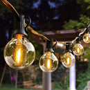 Outdoor String Lights,50ft with 27 Dimmable G40 LED Shatterproof Clear Bulbs