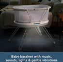 Fisher-Price Baby Bedside Sleeper Luminate Bassinet with Sound Detection Plus Customizable Lights Music and Sounds