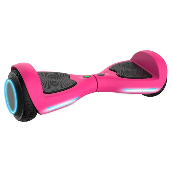 GOTRAX FX3 Hoverboard for Kids Adults 200W Motor 6.5" LED Wheels 6.2mph Top Speed, Pink