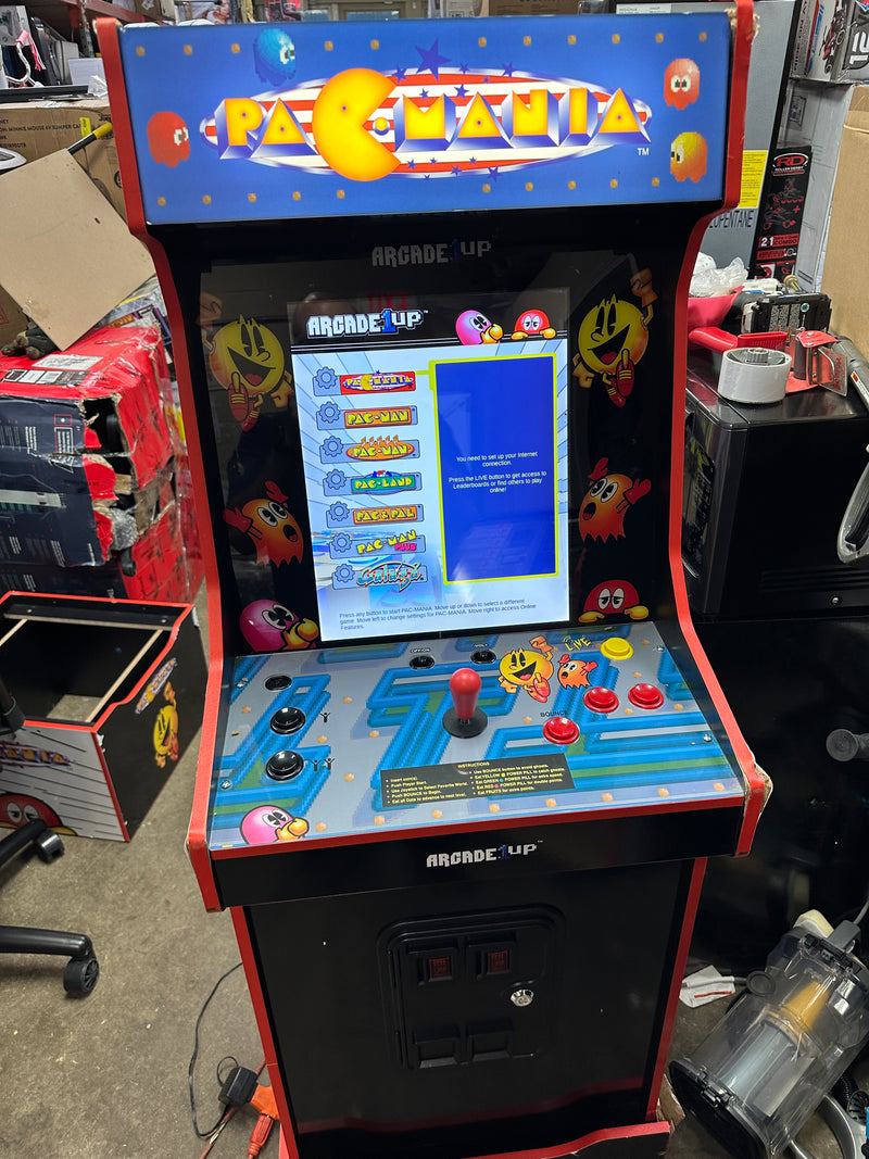Arcade1Up - Bandai Namco Pac-Mania Legacy Edition Arcade with Riser & Lit Marquee