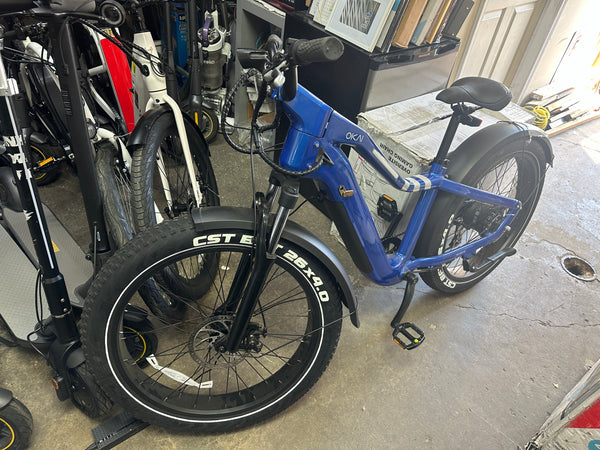 OKAI - Ranger Electric Bike w/45 Miles Max Operating Range and 28 mph Max Speed - Mariner Blue eBike