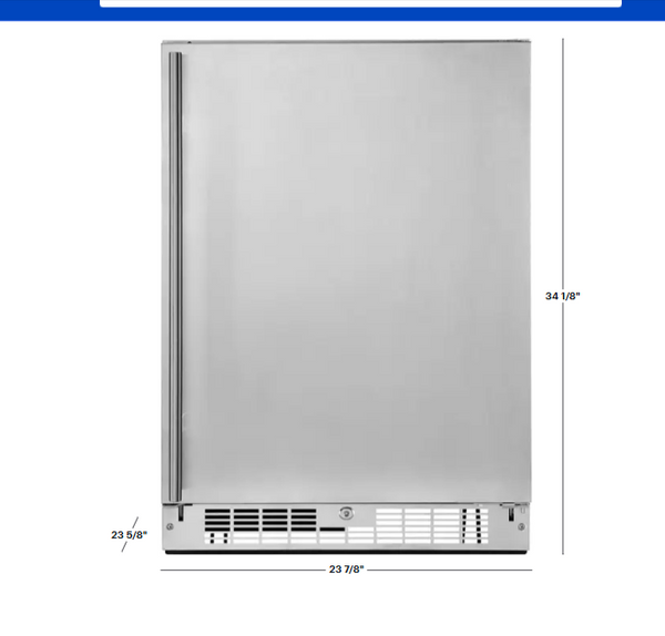 Insignia™ - 5.4 Cu. Ft. Indoor/Outdoor Mini Fridge with ENERGY STAR Certification - Stainless Steel