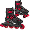 Roller Derby Boy's Youth Sprinter 2-in-1 Quad Roller and Inline Skates Combo Black/Red, Size 12-2