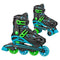 Roller Derby Sprinter Boy's Adjustable Quad and Inline Skate Combo, Lightning, Size 3-6