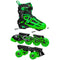 Roller Derby Boys 2-in-1 Roller/Inline Skates Black/Green, Size 12-2