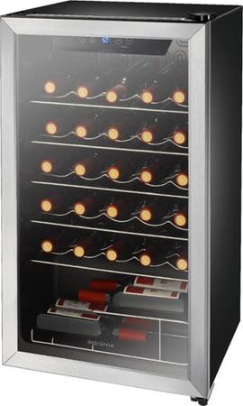 Insignia - 29-Bottle Wine Cooler - Stainless steel (1898415784003)
