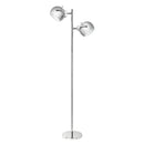 Globe Electric Miles 2-Light Adjustable Head Chrome Floor Lamp, 12807