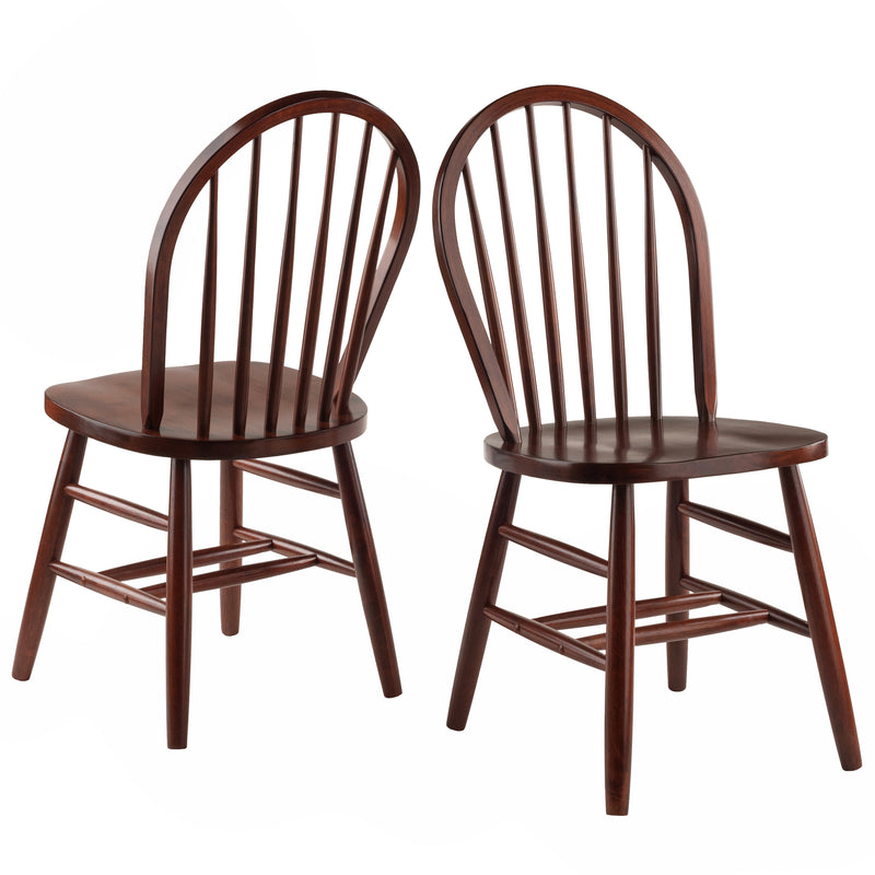 Winsome Windsor Dining Chair, Set of 2, Walnut