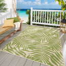 Mainstays Palm Indoor/Outdoor Area Rug, Green and Biscuit, 8' x 10'