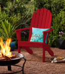 Mainstays Wood Outdoor Adirondack Chair, Red Color