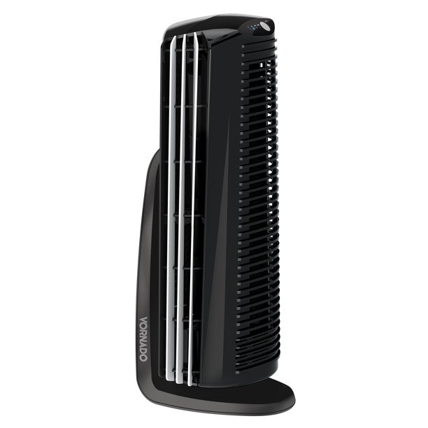 Vornado 14" Duo Personal Tower Fan, Small Room, Air Circulator, 4 Speeds, Black