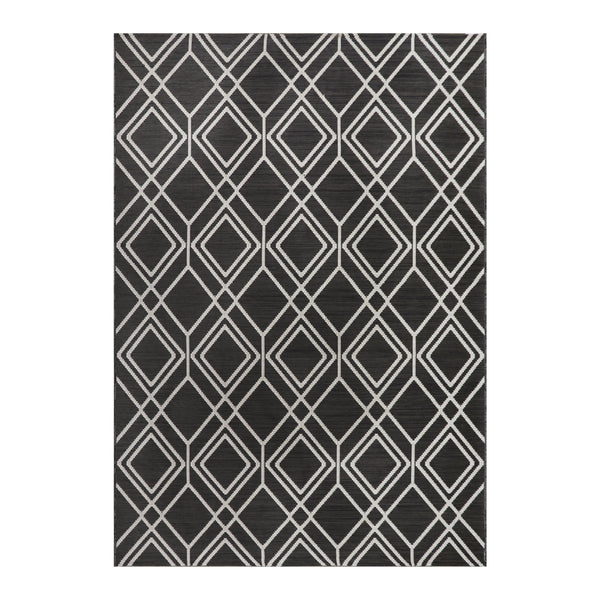 Better Homes & Gardens 5' X 7' Black and White Diamond Outdoor Rug