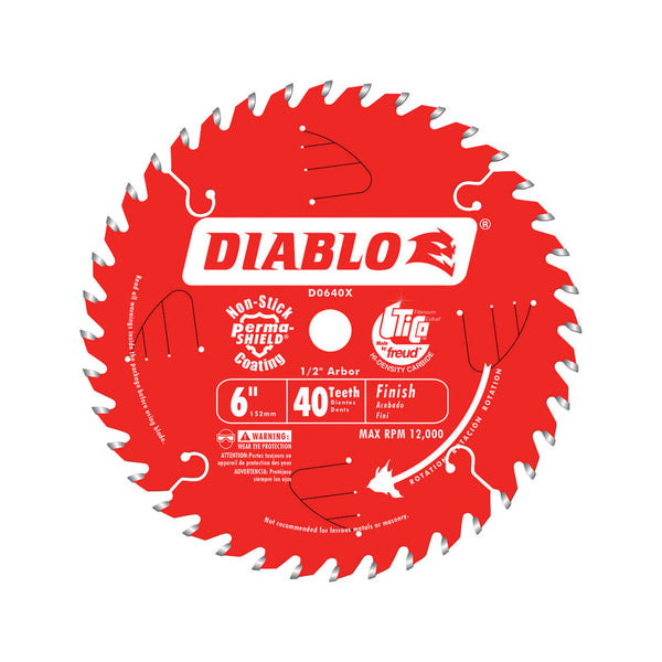 Diablo 6 in. Dia. x 1/2 in. TiCo Hi-Density Carbide Finishing Saw Blade 40 teeth 1 pc.
