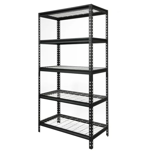 WORKPRO 36" W x 18" D x 72" H 5-Shelf Freestanding Shelves, Storage Rack, Black