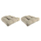 Jordan Manufacturing 18" x 18" Beige Square Chair Outdoor Seating Cushions with UV Resistant (2 Piece)