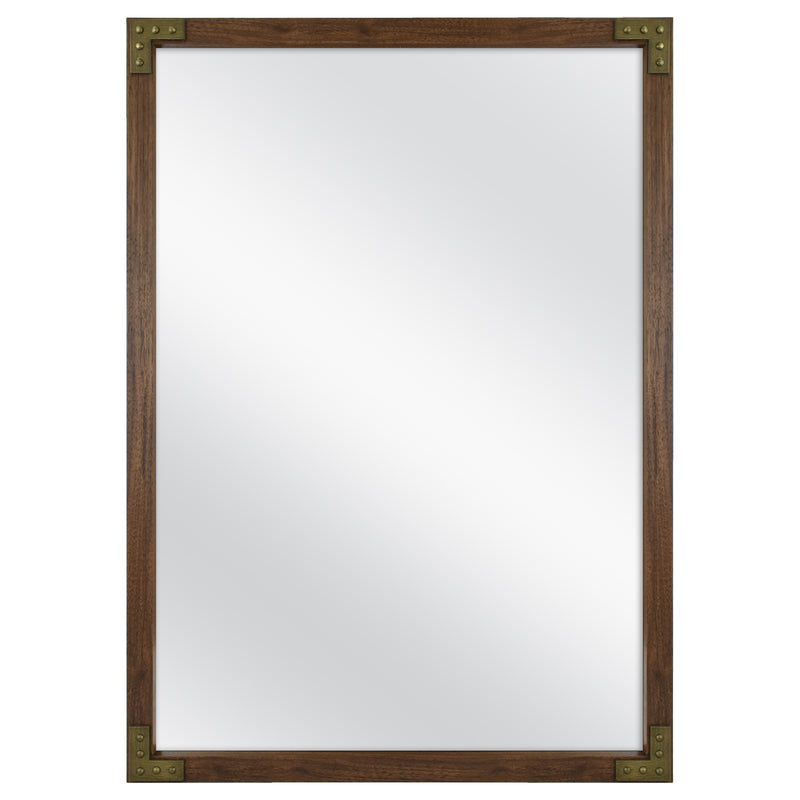 Mainstays 20x28 Inch Wood Mirror with Corner Accents