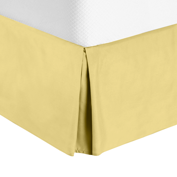 QUEEN Nestl Bedding Pleated Bed Skirt, Light Yellow (4345672695857)