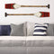 set of 2 Stratton Home Decor Red Nautical Oars Wall Decor
