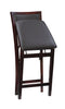 Linon Keira Folding Counter Stool, Espresso, 24" Seat Height, Assembled