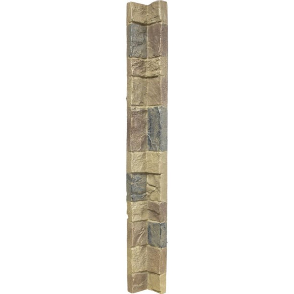 3"W x 3"D x 48"H Universal Inside Corner for StoneWall Faux Stone Siding Panels, Colfax