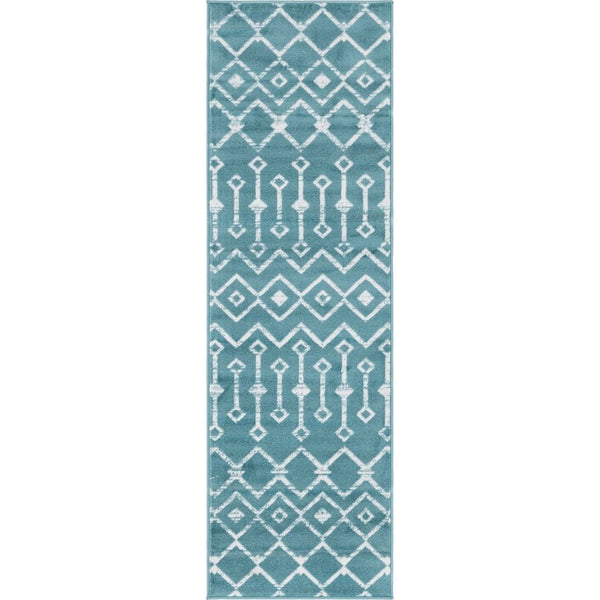 Unique Loom Moroccan Trellis Contemporary Runner 2' 6 x 8' 2 Runner