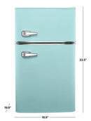 Insignia 3.1 cu ft retro mini fridge cool mint green