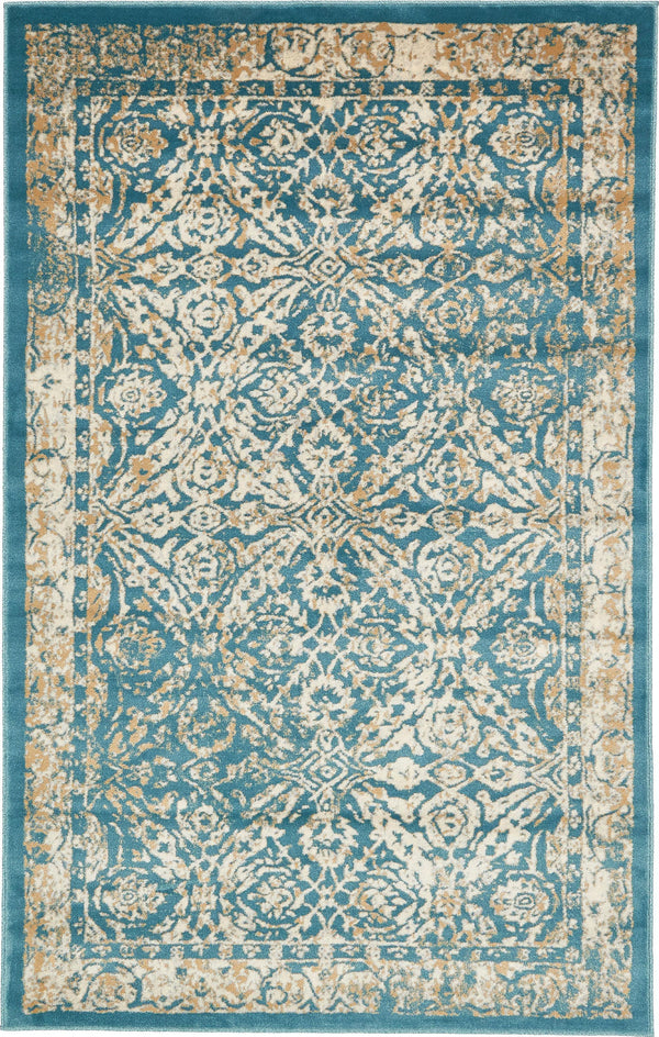 5 x 8 Unique Loom Christianshavn Oslo Vintage Geometric Area Rug