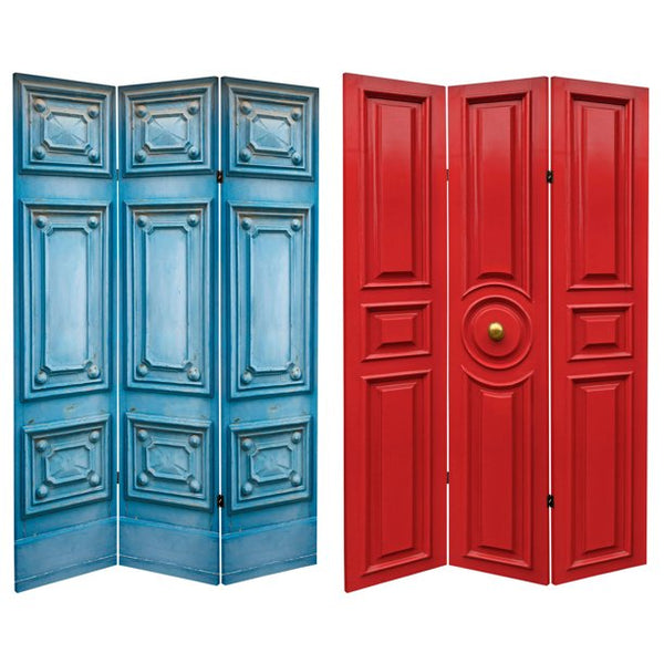 47.25 X 71.00 Inches Oriental Furniture 6 ft. Tall Double Sided Fancy Door Panel Canvas Room Divider