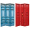 47.25 X 71.00 Inches Oriental Furniture 6 ft. Tall Double Sided Fancy Door Panel Canvas Room Divider