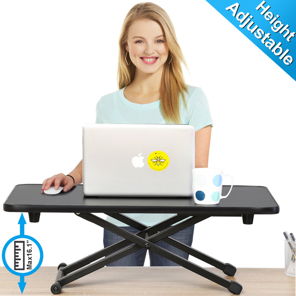 FITUEYES Standing Desk Height Adjustable Desk Converter Monitor Stand SD108001MB