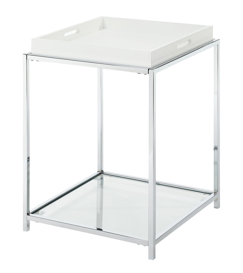 Convenience Concepts Palm Beach End Table with Tray 18"L x 18"W x 24"H