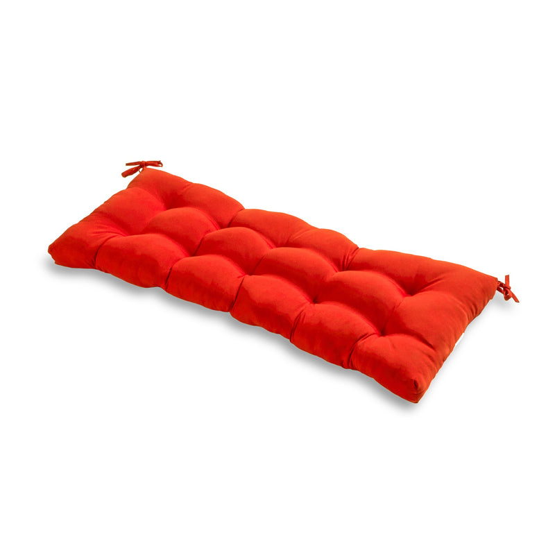 Greendale Home Fashions 51" x 18" Red Solid Print Rectangle Outdoor Seating Cushion with Water-Resistant Material