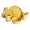 Gap Home Color Matte 16-Piece Round Yellow Stoneware Dinnerware Set