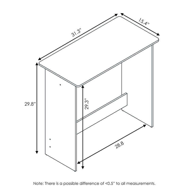 Furinno Simplistic Study Table, WALNUT
