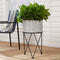 Mainstays Karvel Galvanized Metal Column Planter with Stand, 15.7 in Dia x 28 in H