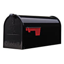dented Gibraltar Mailboxes Classic Medium, Steel, Post Mount Mailbox, Black, T1S00B00