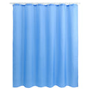 78" x 72" Solid Color Polyester Fabric Shower Curtains with Hooks, Blue