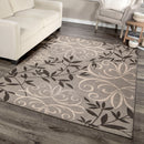 8 x 11 Taupe Better Homes and Gardens Iron Fleur Area Rug